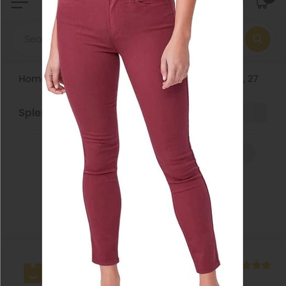 Splendid Women's Burgundy Skinny Jeans